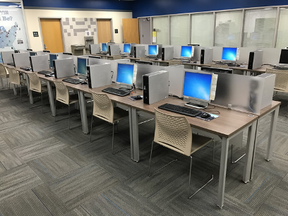 Chandler High School Media Center Computer Desks Set up